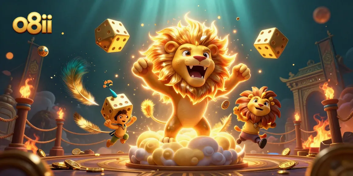Experience the thrill of gambling at o8ii with vibrant 3D casino characters and dynamic elements.