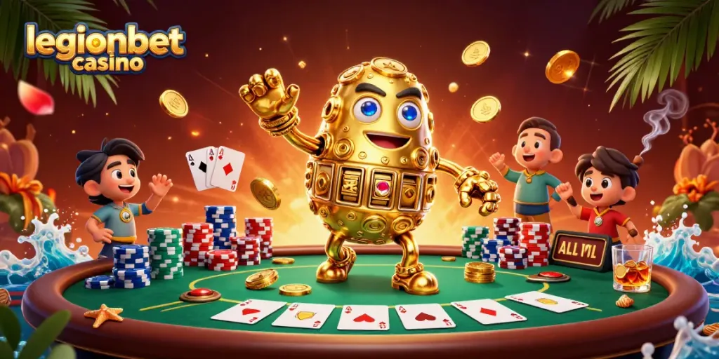 Experience the excitement of legionbet casino with dynamic poker gameplay and golden themes.