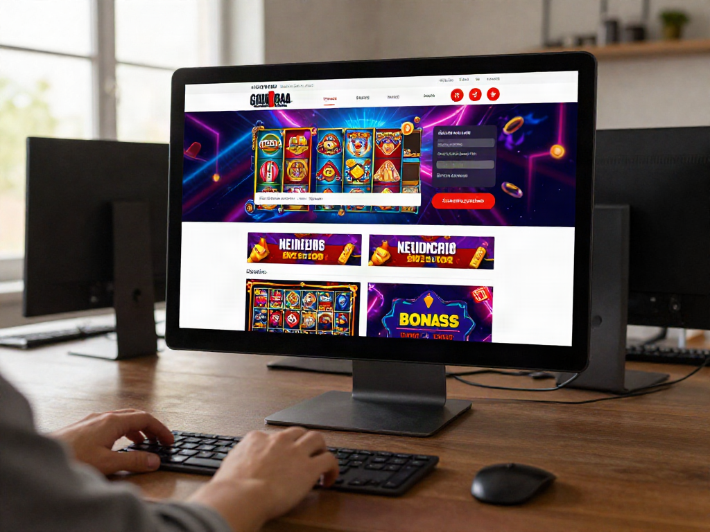 Engaging non gamstop casino homepage showcasing vibrant slots and live dealer games.