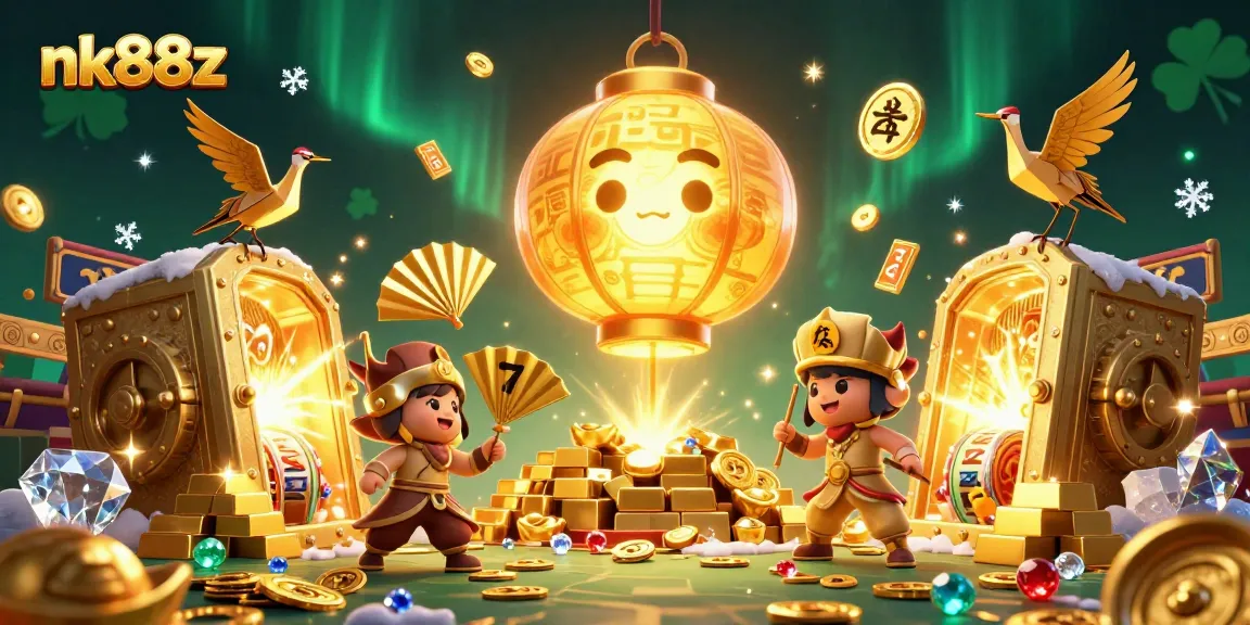 Play exciting games at nk88z with interactive characters and golden treasures around!