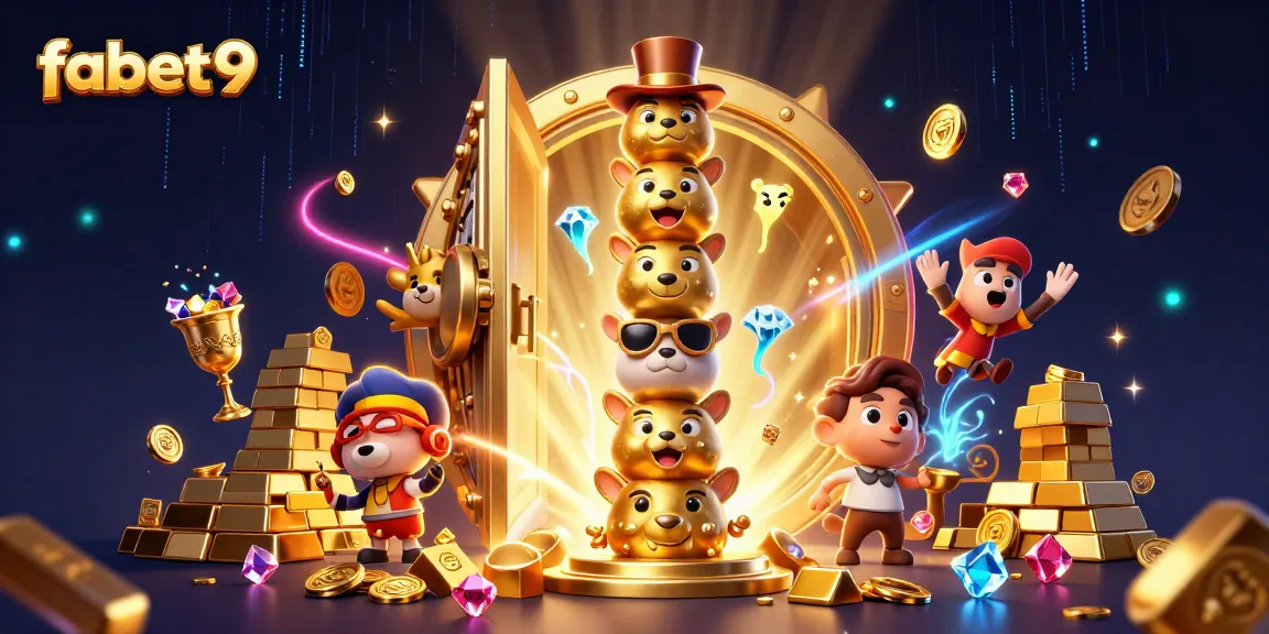 Experience excitement with fabet9's vibrant casino totem pole and golden treasures.