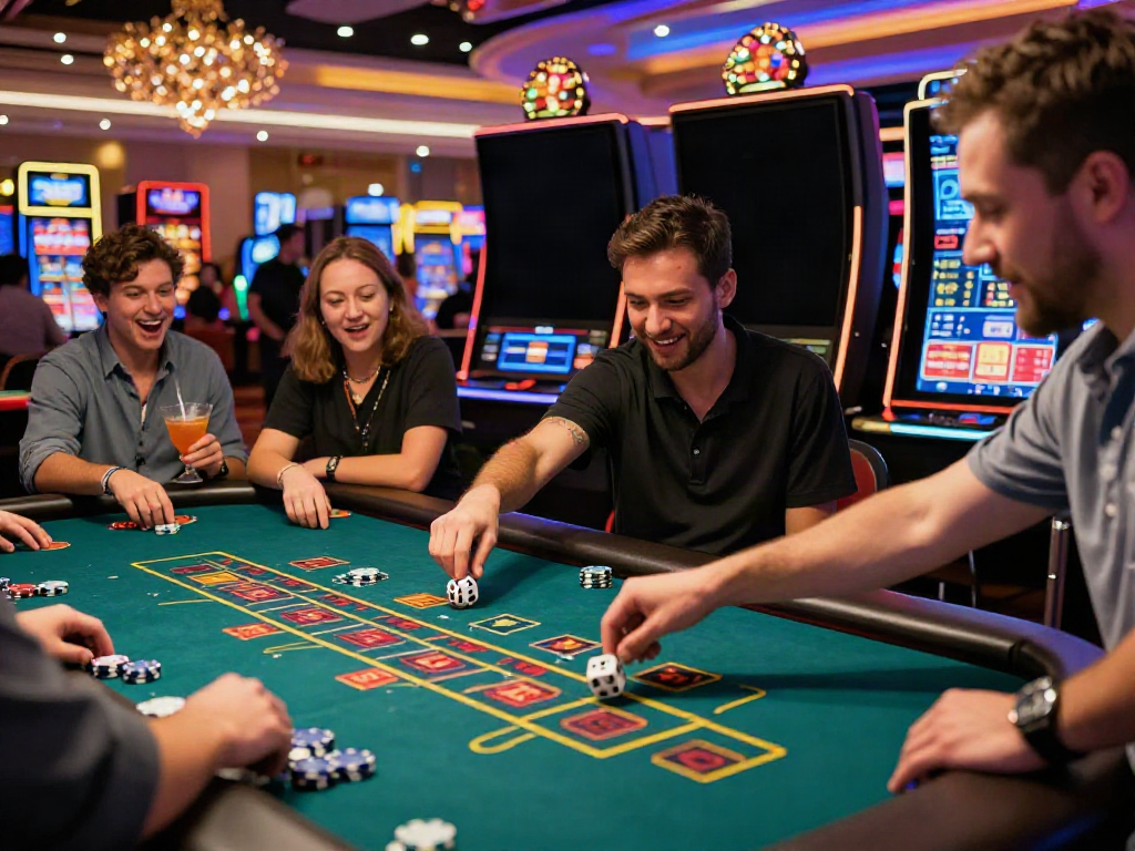Exciting non Gamstop casino scene showcasing players enjoying games and vibrant atmosphere.