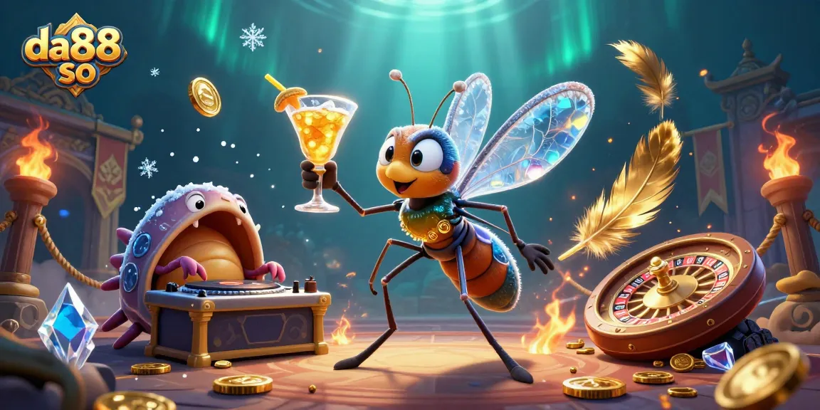 Experience thrilling moments with da88 so, featuring a lively casino scene with unique characters.